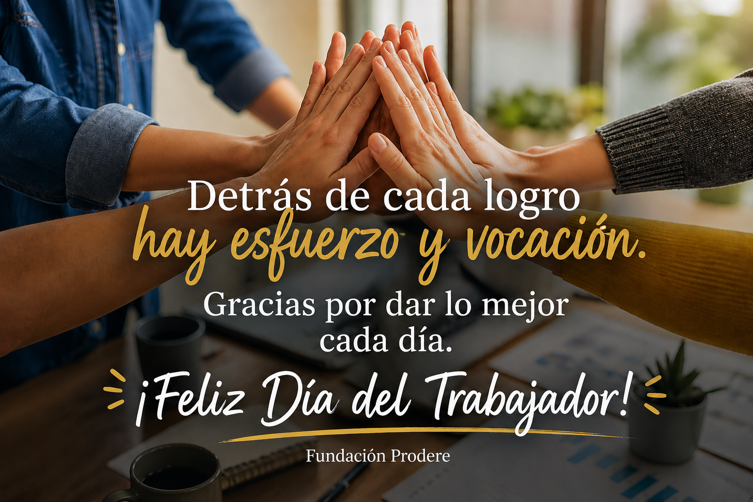 Feliz Día del Trabajador les desea Fundación Prodere